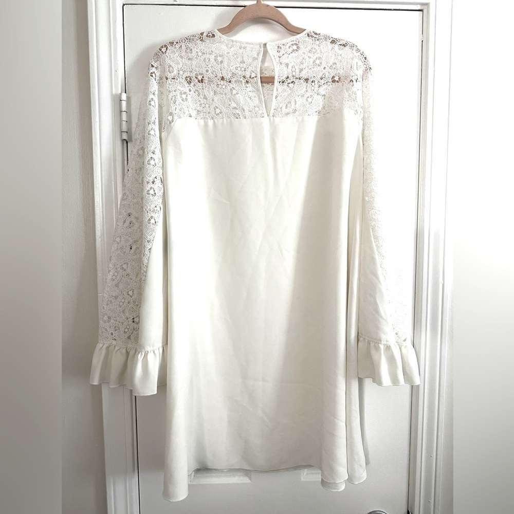 GIAMBA Paris Giambattista Valli White Lace Yoke Mini Dress - Sz 40 (2-4) - Picture 6 of 8